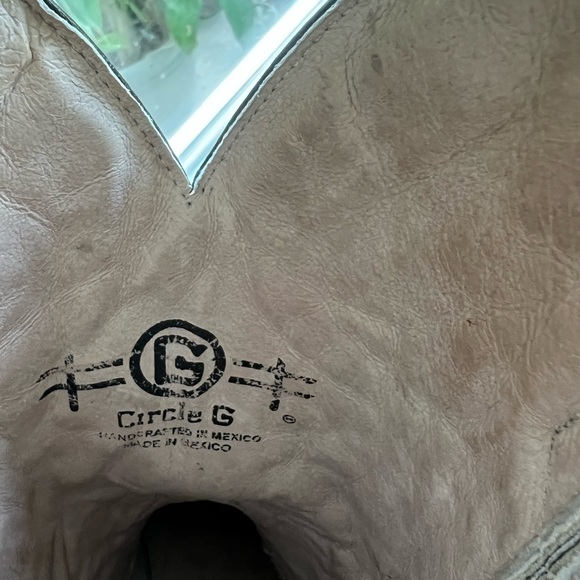 Circle G Corral Square toe cowboy/cowgirl boots Lt black/gray brown 8 - Picture 10 of 14